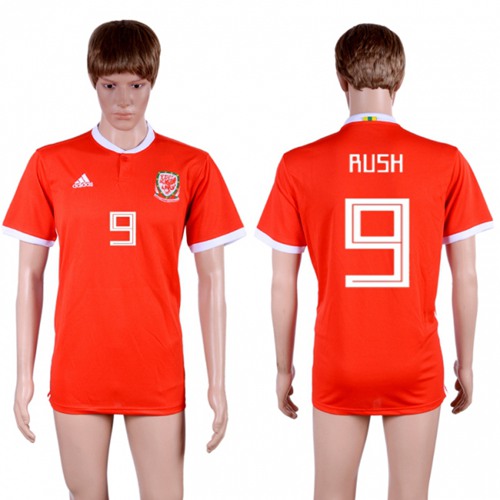 Wales #9 Rush Red Home Soccer Club Jersey